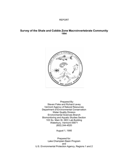 Survey of the Shale and Cobble Zone Macroinvertebrate Community 1994