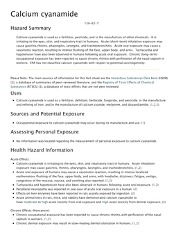 Calcium Cyanamide