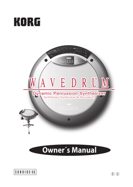 WAVEDRUM Owner's Manaul