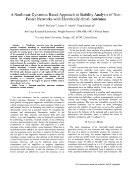 Foster Networks with Electrically-Small Antennas