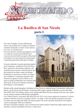 La Basilica Di San Nicola Parte I