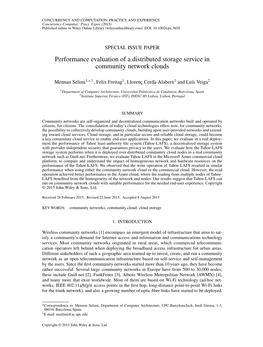 Performance Evaluation of a Distributed Storage Service in Community Network Clouds