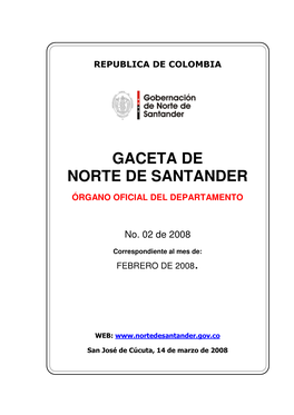 Gaceta De Norte De Santander