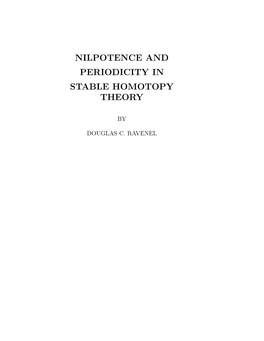 Nilpotence and Periodicity in Stable Homotopy Theory