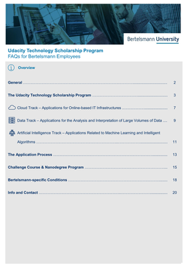 Udacity Technology Scholarship Program Faqs for Bertelsmann Employees