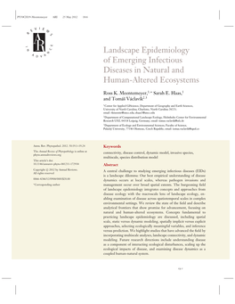 Landscape Epidemiology of Emerging Infectious Diseases in Natural and Human-Altered Ecosystems