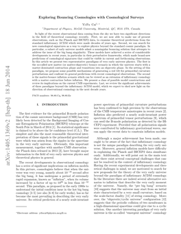 Exploring Bouncing Cosmologies with Cosmological Surveys