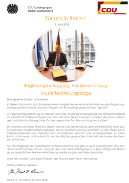 Newsletter Vom 8. Juni 2018