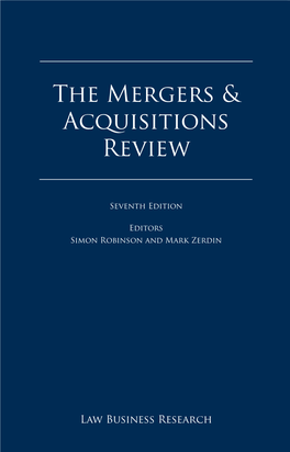 The Mergers & Acquisitions Review: Canada