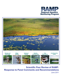 Scientific Peer Review of Ramp: Response to Panel Comments and Recommendations