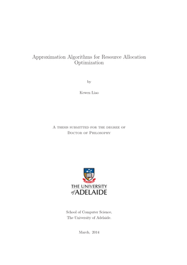 Approximation Algorithms for Resource Allocation Optimization