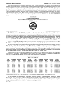 State of Vermont Personal Income Taxes and State of Vermont Corporate Income Taxes