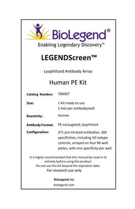 Legendscreen™