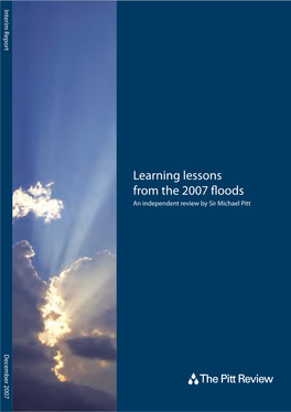Learning Lessons from the 2007 Floods