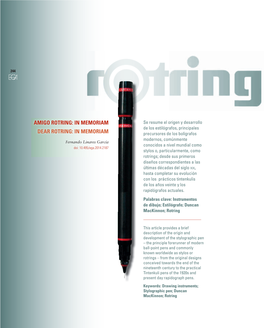 In Memoriam Dear Rotring