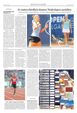 So Unterschiedlich Können Niederlagen Ausfallen Lucie Hradecka Sagt Teilnahme Ab Tennis: Knoll Open, 1