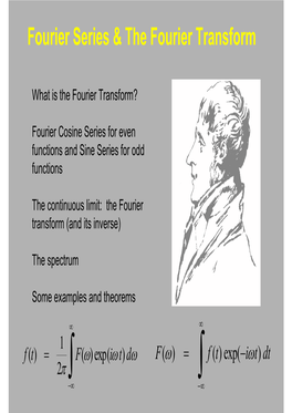 Fourier Series & the Fourier Transform