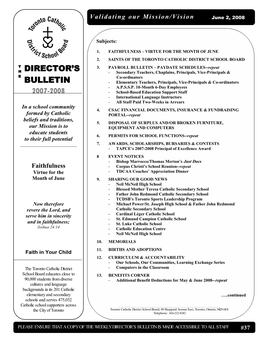 Director's Bulletin