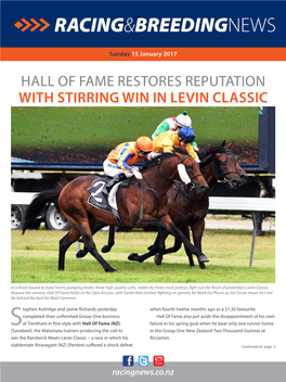 Hall of Fame Restores Reputation with Stirring Win in Levin Classic