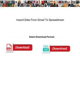 Import Data from Gmail to Spreadsheet