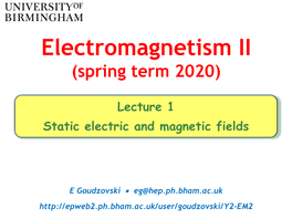 Electric Dipole in a Uniform Field Electric Dipole Moment of a System