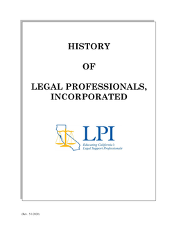 History of Legal Professionals, Incorporated