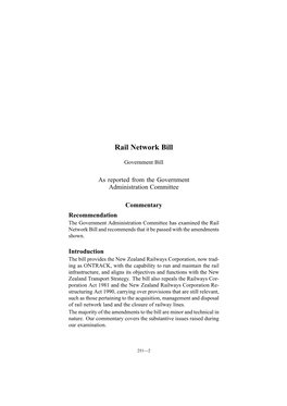 Rail Network Bill