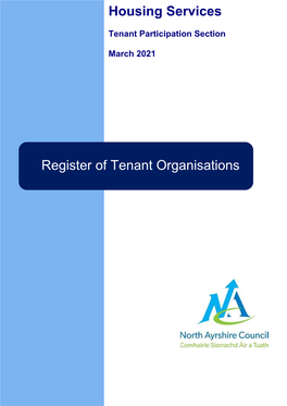 Register of Tenant Organisations