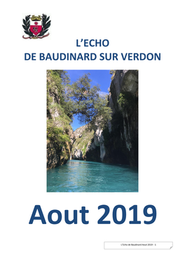 L'echo De Baudinard Sur Verdon