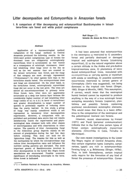 Litter Decomposition and Ectomycorrhiza in Amazonian Forests