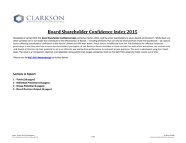 Board Shareholder Confidence Index 2015