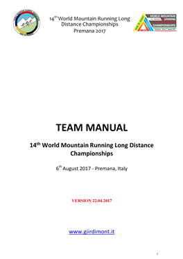 Team Manual Long Distance Wmrldc 22.04.17 Ft