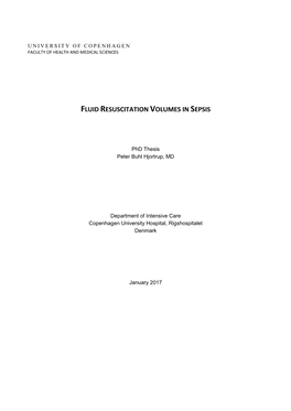 Hjortrup PB. Fluid Resuscitation Volumes in Sepsis. 2017