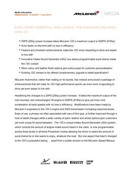 THE ENHANCED Mclaren MP4-12C
