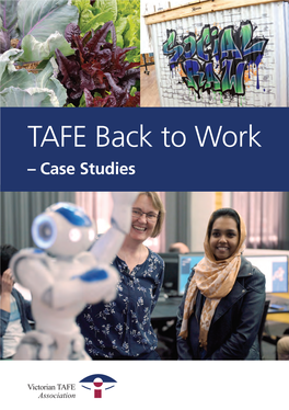 TAFE Back to Work – Case Studies Linking Job Seekers, Work Ready Skills and Employers