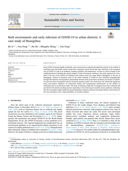 Built Environment and Early Infection of COVID-19 in Urban Districts: a Case Study of Huangzhou