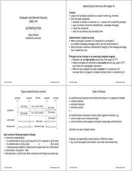 Computer and Network Security CMSC 414 AUTHENTICATION