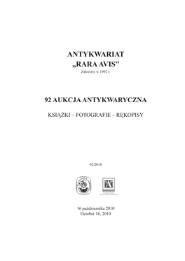 Antykwariat RARA AVIS