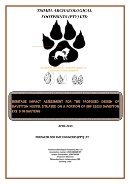 April 2019 Prepared for 2Mc Engineers (Pty)