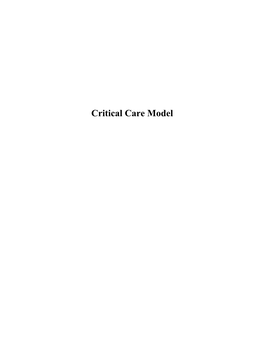 Critical Care Model