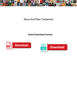 Nous and New Testament