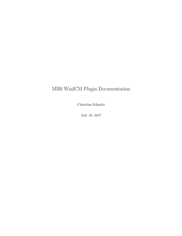 MBS Winicm Plugin Documentation