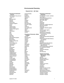 Environmental Chemistry