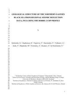 Black Sea from Regional Seismic Reflection