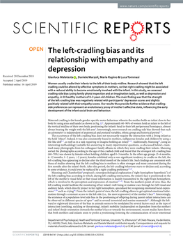 The Left-Cradling Bias and Its Relationship with Empathy And