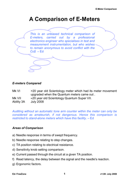 A Comparison of E-Meters