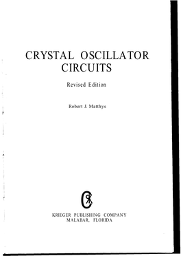 Crystal Oscillator Circuits