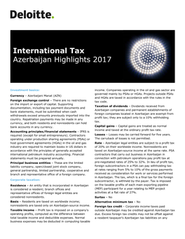 Azerbaijan Highlights 2017