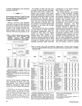 Coverage of State and Local Government Employees Under