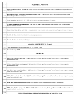 Traditional Products Lasagna